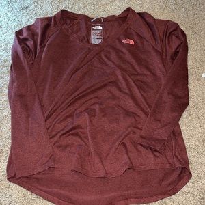 North Face Flash Dry Maroon Long Sleeve